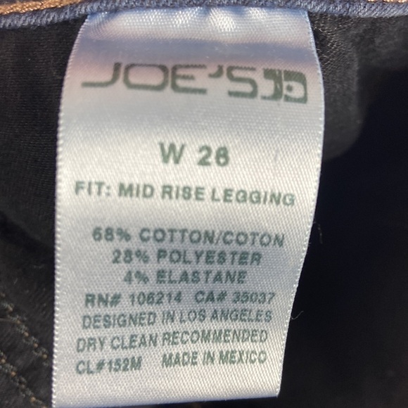 JOE’S Jeans Mid Rise Legging Jeans Size 26 - Picture 5 of 7